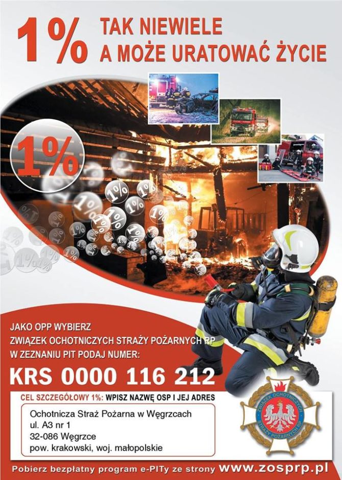 1% dla strażaków OSP Węgrzce