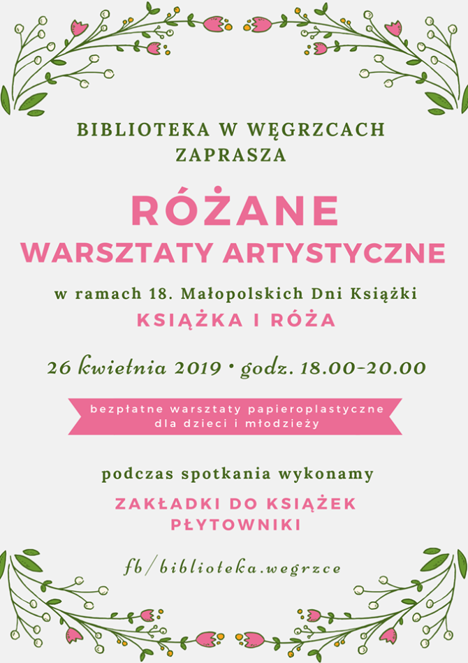 Różane warsztaty artystyczne – Książka i&nbsp;Róża 2019