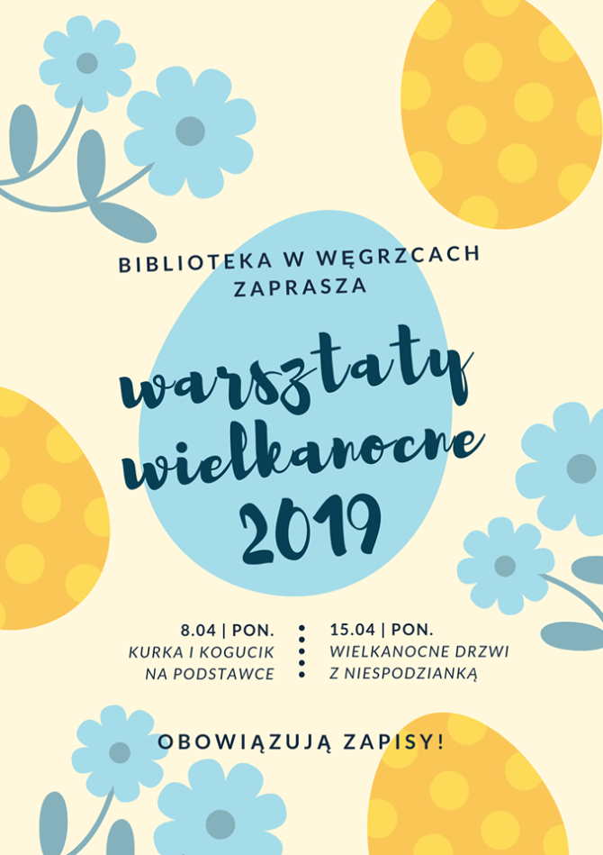 Rodzinne Warsztaty Wielkanocne w&nbsp;Bibliotece w&nbsp;Węgrzcach
