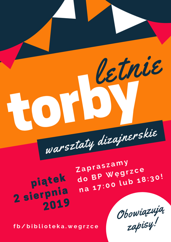 Biblioteka w&nbsp;Węgrzcach zaprasza na&nbsp;Rodzinne Warsztaty Wakacyjne – „Letnie torby”