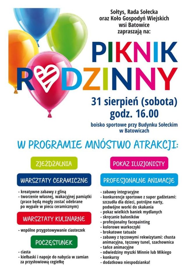 Bibice zapraszają na&nbsp;piknik rodzinny