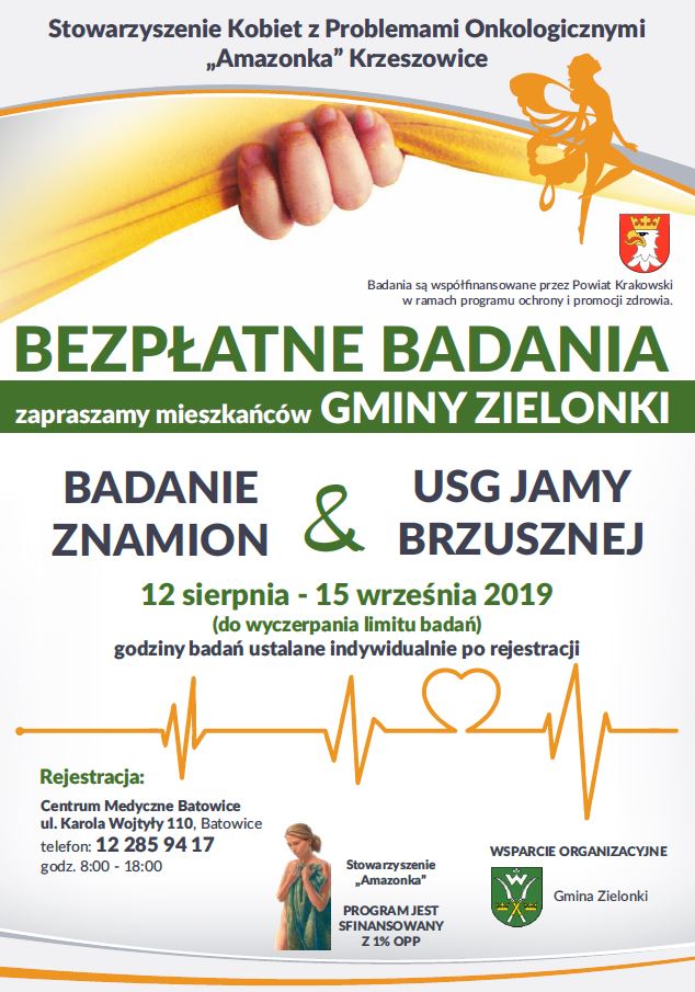 Bezpłatne badanie znamion i&nbsp;USG jamy brzusznej od&nbsp;12 sierpnia do&nbsp;15 września w&nbsp;Batowicach