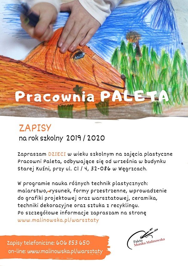 Zapisy na&nbsp;zajęcia plastyczne w&nbsp;Kuźni – serdecznie zapraszamy