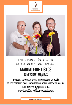 Podziękowania za&nbsp;zbiórkę odzieży dla osób potrzebujących