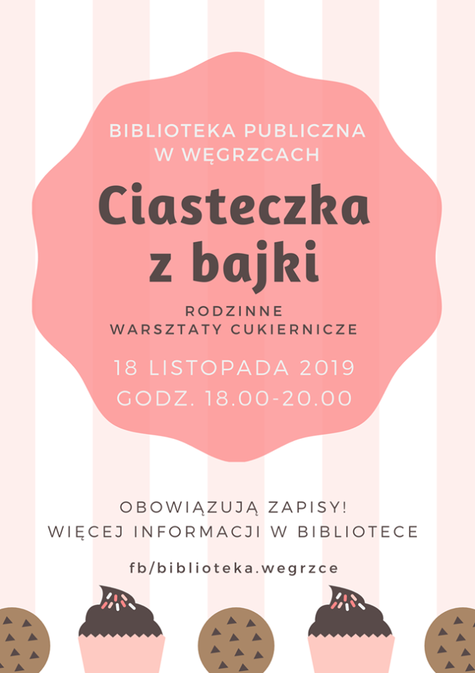 „Ciasteczka z&nbsp;bajki” – zapraszamy na&nbsp;warsztaty do&nbsp;Biblioteki w&nbsp;Węgrzcach