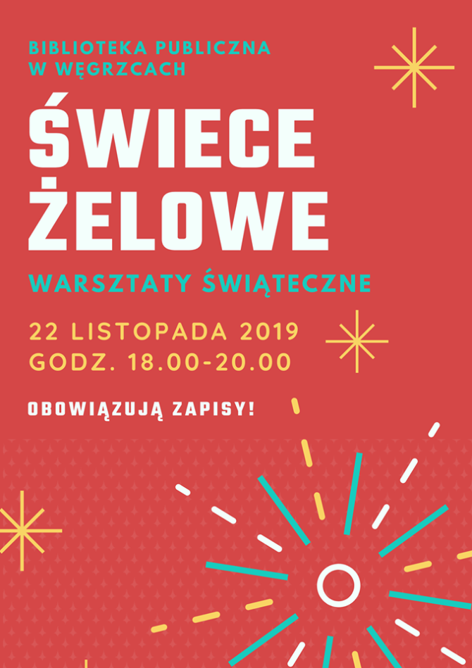 „Świece bożonarodzeniowe” – warsztaty tworzenia świec żelowych w&nbsp;Bibliotece w&nbsp;Węgrzcach