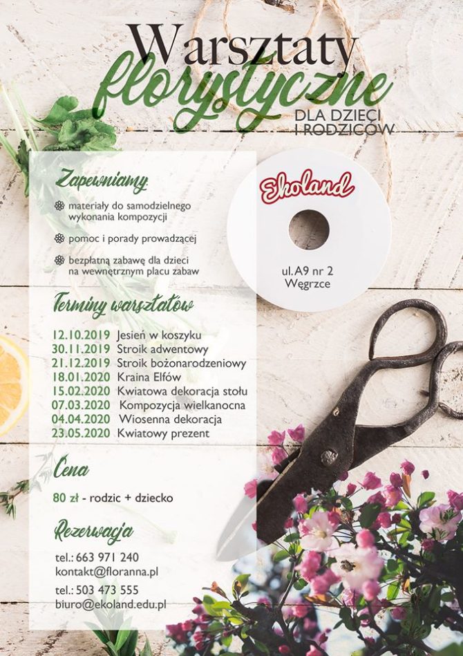 Cykl warsztatów florystycznych w&nbsp;Węgrzcach