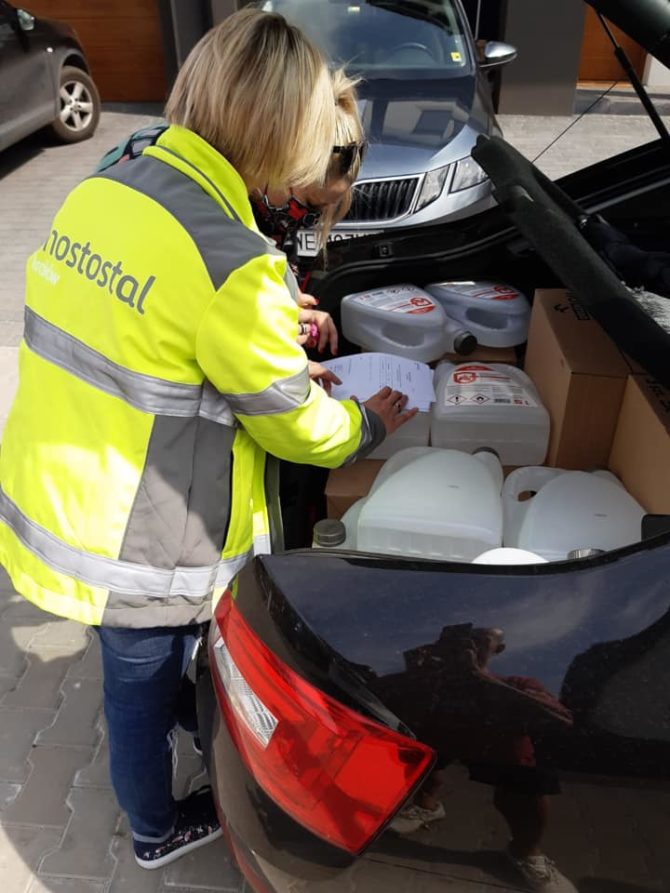 Pogotowie Węgrzce i&nbsp;Przychodnia Węgrzce zostały obdarowane płynem do&nbsp;dezynfekcji. Dziękujemy Mostostal Kraków!