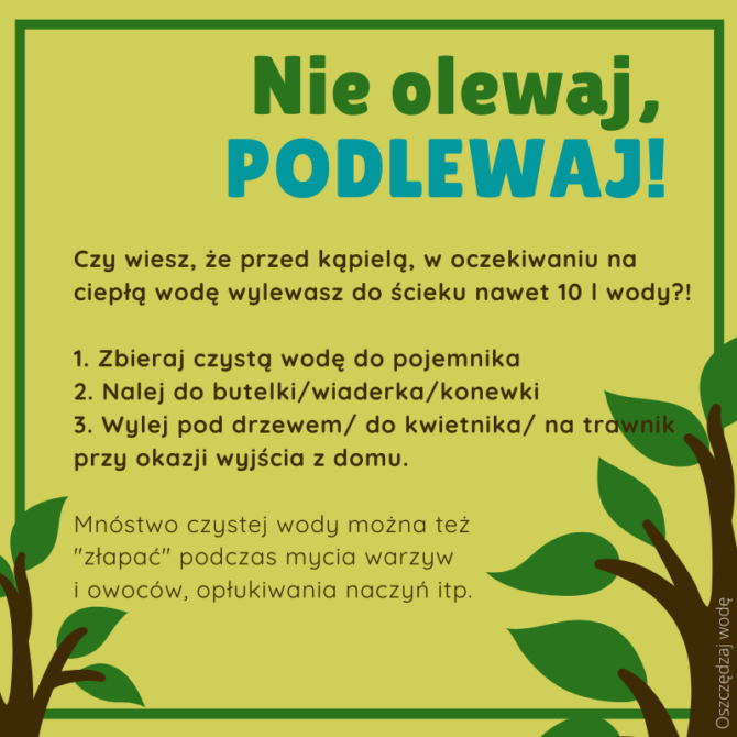 Oszczędzajmy wodę!