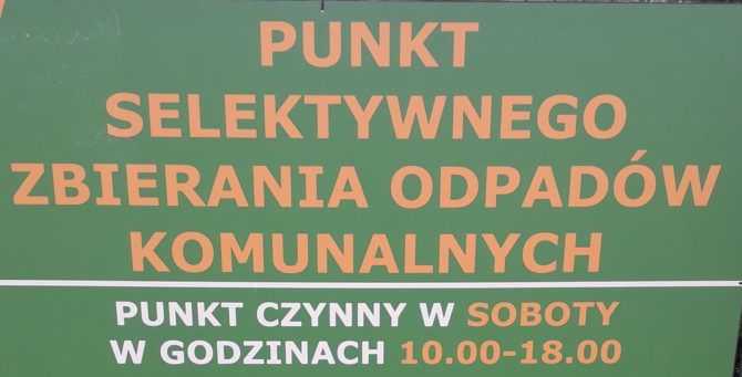 PSZOK od&nbsp;soboty 25.04 czynny