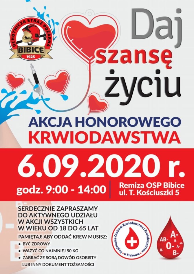 Akcja krwiodawstwa u&nbsp;sąsiadów w&nbsp;Bibicach