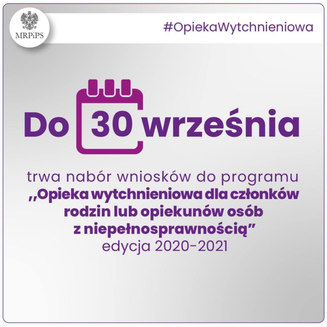 Program „Opieka wytchnieniowa dla członków rodzin lub opiekunów osób z&nbsp;niepełnosprawnością”