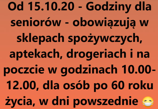 Godziny dla seniorów