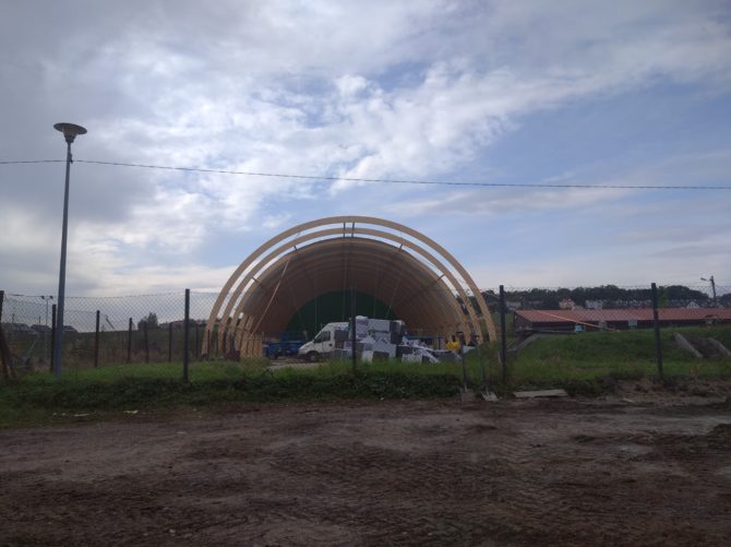 Postępy prac przy budowie hali na&nbsp;TS&nbsp;Węgrzce