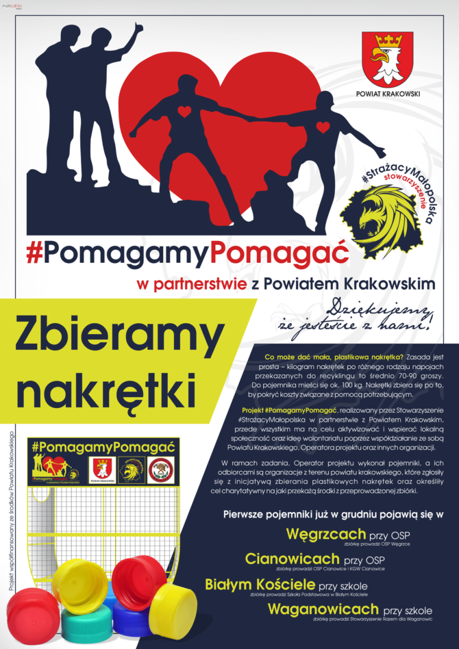 Pojemnik na&nbsp;nakrętki już stoi pod&nbsp;OSP w&nbsp;Węgrzcach