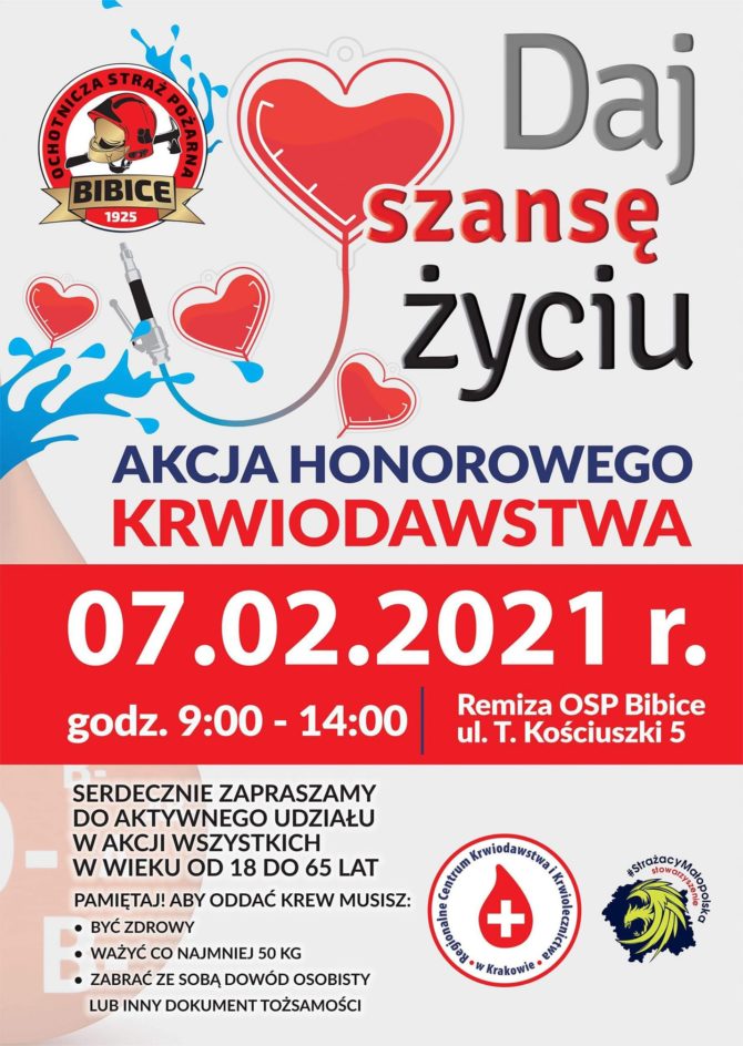 Akcja honorowego krwiodawstwa w&nbsp;Bibicach