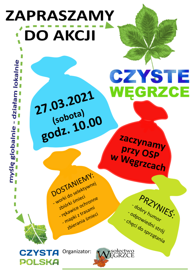 Przypominamy o&nbsp;sobotniej akcji „Czyste Węgrzce”