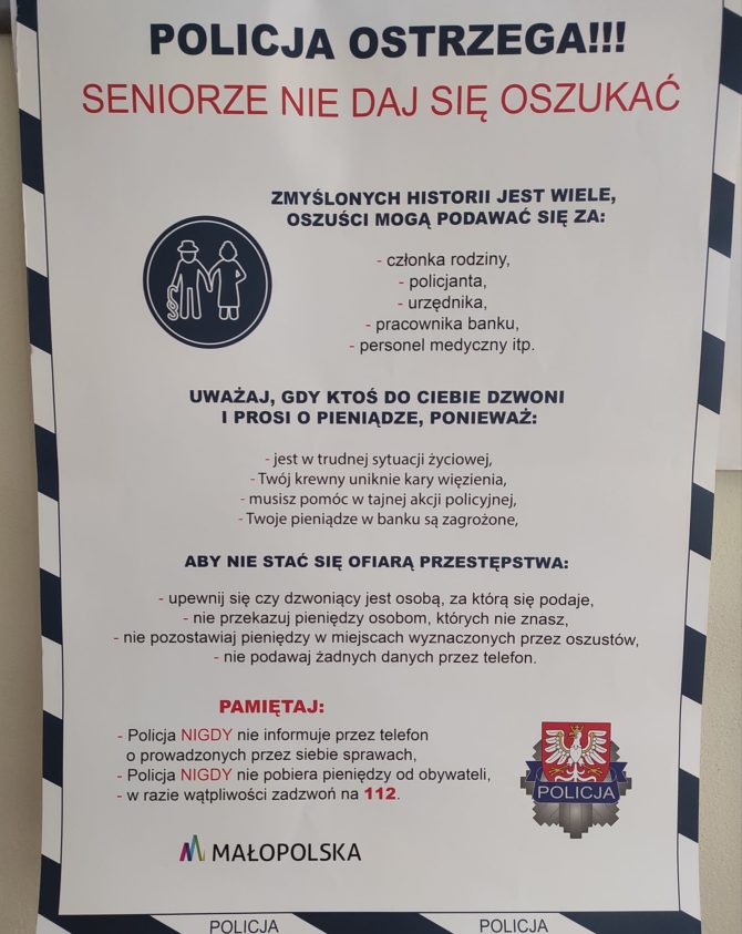 Policja ostrzega: Seniorze, nie&nbsp;daj się oszukać!