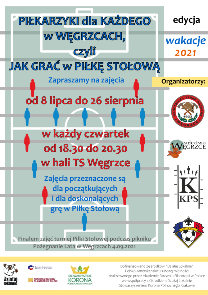 „Piłkarzyki dla każdego w&nbsp;Węgrzcach czyli jak grać w&nbsp;Piłkę Stołową” – ruszamy