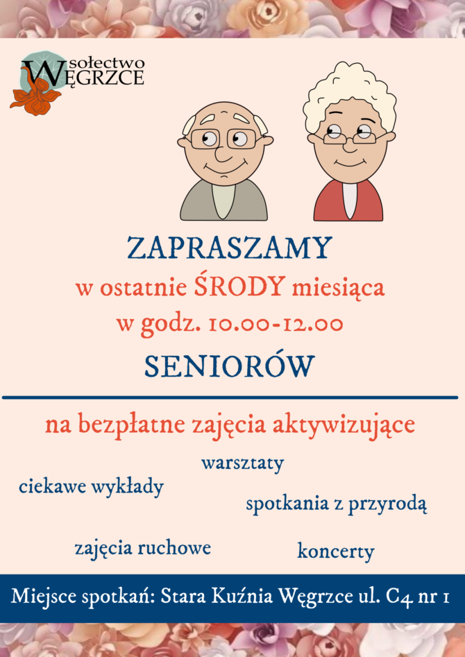 Zapraszamy na&nbsp;cykliczne zajęcia dla seniorów w&nbsp;Węgrzcach
