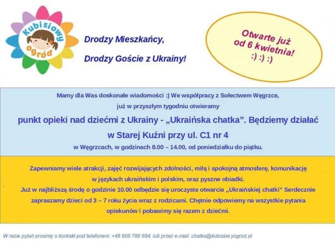 Zajęcia świetlicowe w&nbsp;Kuźni dla ukraińskich dzieci