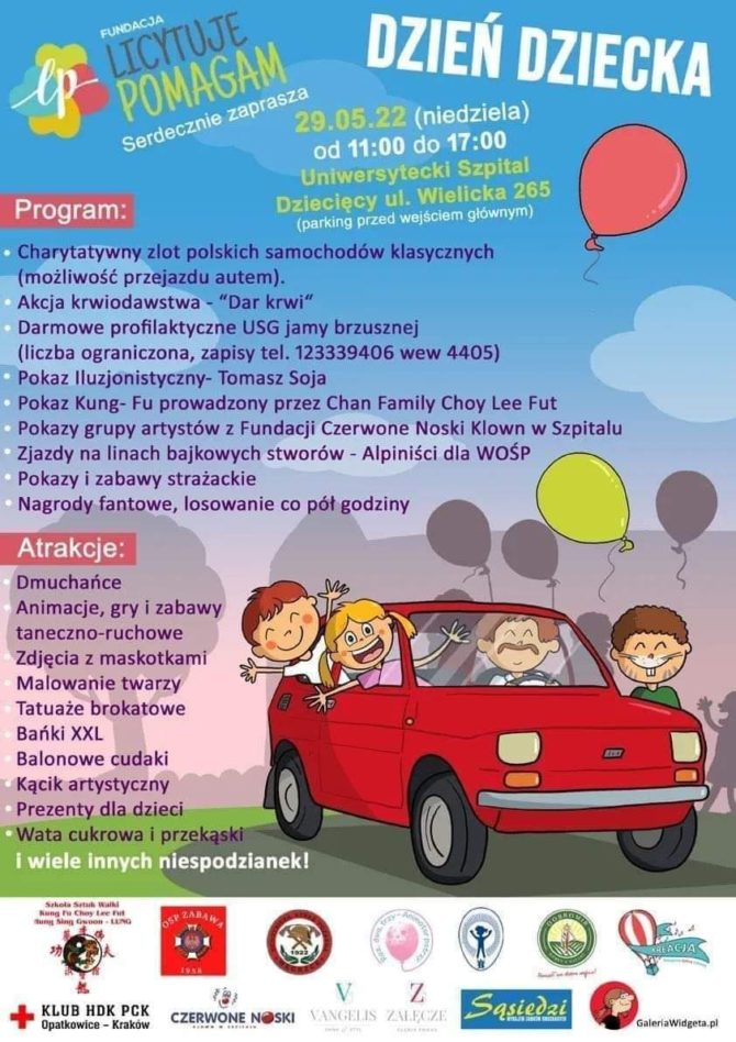 OSP Węgrzce zaprasza na&nbsp;Dzień Dziecka na&nbsp;terenie Szpitala Uniwersyteckiego