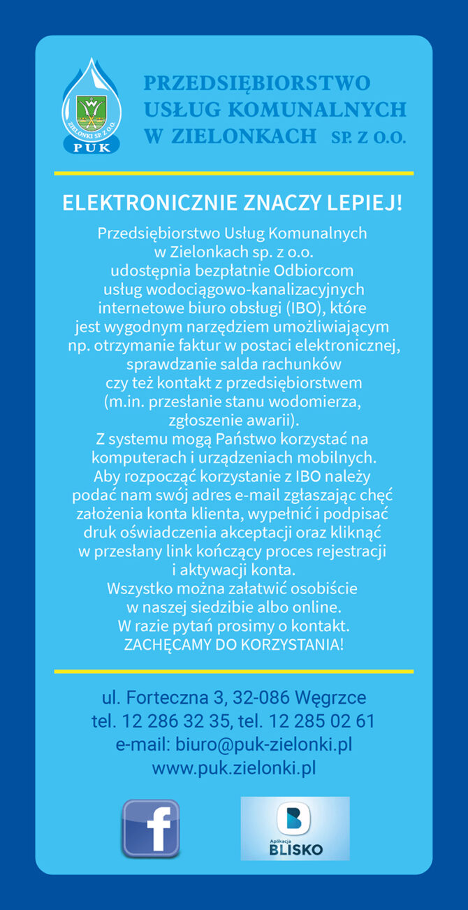 PUK Zielonki wprowadza Internetowe Biuro Obsługi