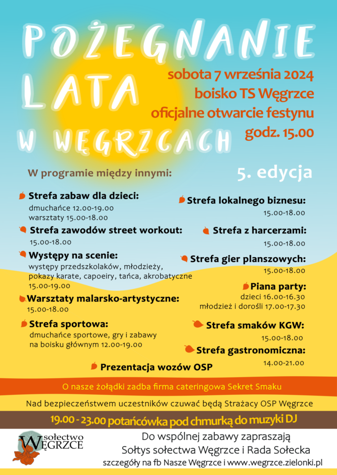 5. edycja pikniku Pożegnanie Lata w&nbsp;Węgrzcach