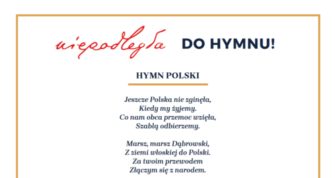 Dołączmy do&nbsp;akcji „Niepodległa do&nbsp;hymnu!”