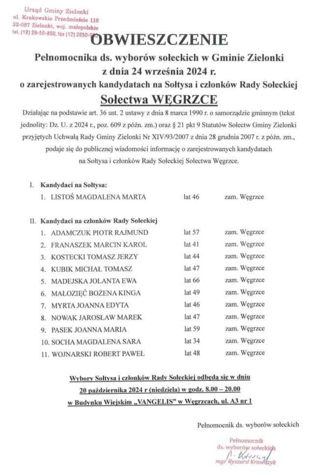 Wybory sołtysa i&nbsp;członków Rady Sołeckiej